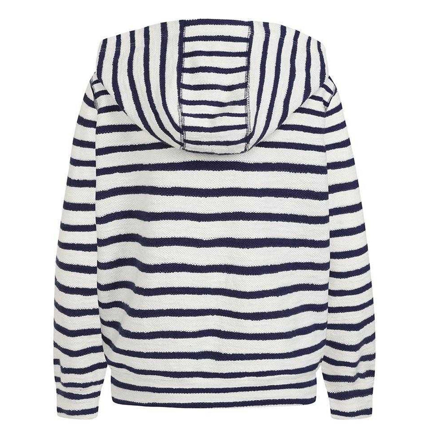 Twilight - Back - Lazy Jacks Girls Striped Textured Full Zip Hoodie