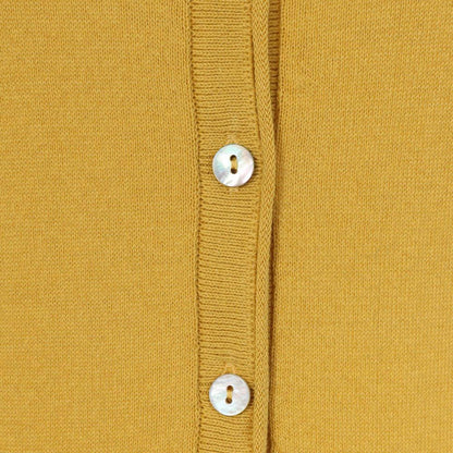 Yellow - Back - Lazy Jacks Womens-Ladies Knitted Cardigan