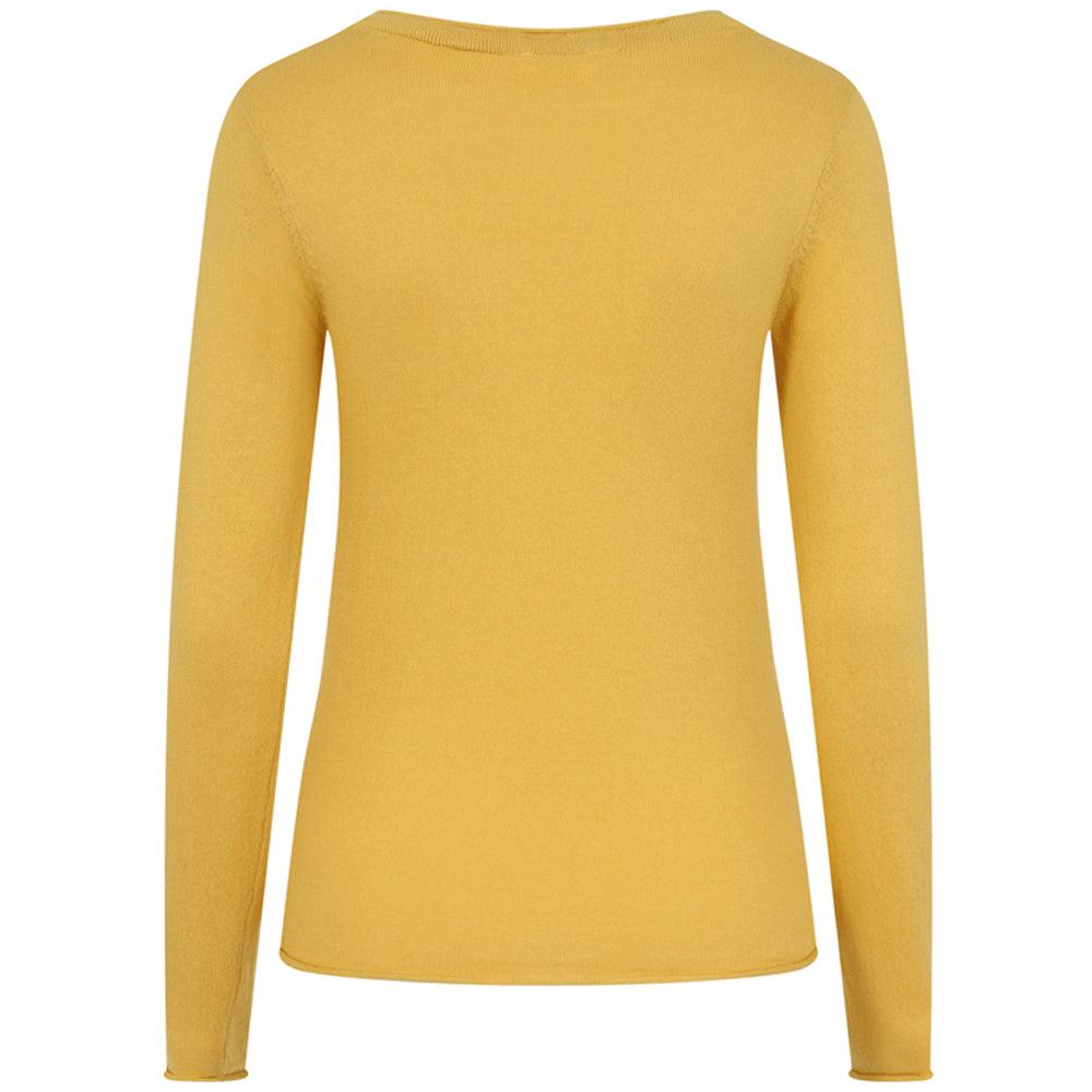 Yellow - Side - Lazy Jacks Womens-Ladies Knitted Cardigan