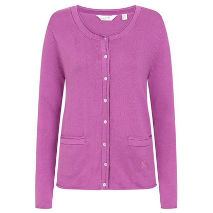 Striking Purple - Front - Lazy Jacks Womens-Ladies Knitted Cardigan
