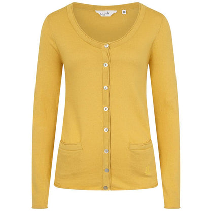 Yellow - Front - Lazy Jacks Womens-Ladies Knitted Cardigan