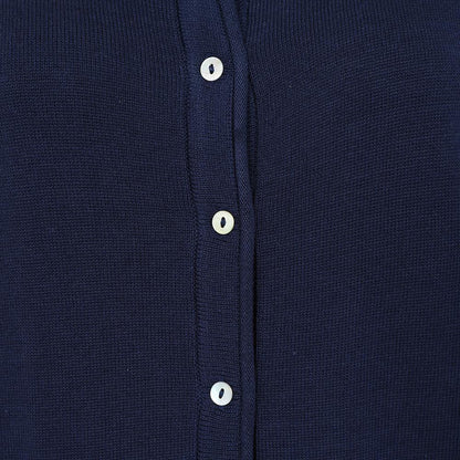 Marine - Side - Lazy Jacks Womens-Ladies Knitted Cardigan
