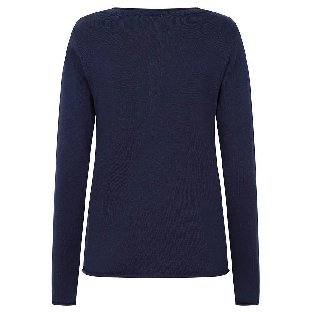 Marine - Close up - Lazy Jacks Womens-Ladies Knitted Cardigan