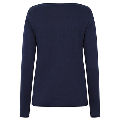 Marine - Close up - Lazy Jacks Womens-Ladies Knitted Cardigan