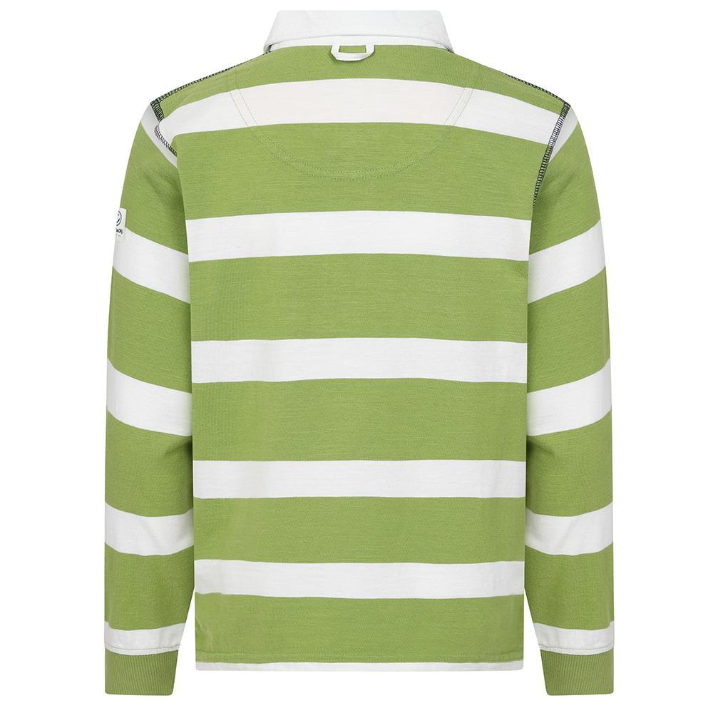 Lime - Side - Lazy Jacks Boys Striped Rugby Shirt