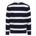 Marine-Rouge - Side - Lazy Jacks Boys Striped Rugby Shirt
