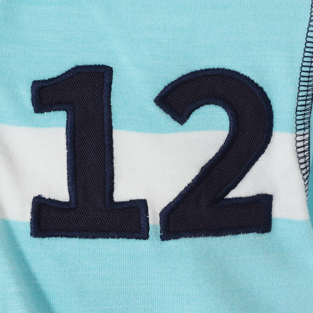 Spearmint - Back - Lazy Jacks Boys Striped Rugby Shirt