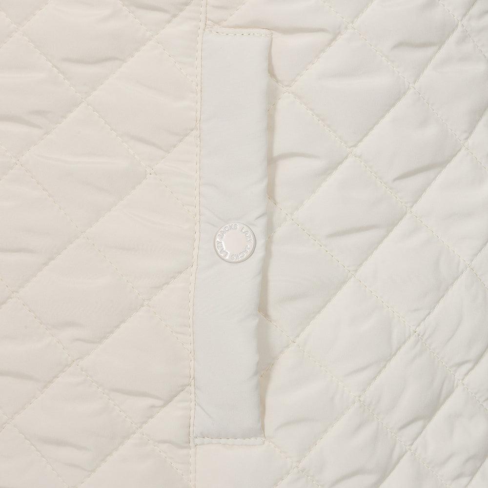 Chalk - Back - Lazy Jacks Womens-Ladies Quilted Gilet