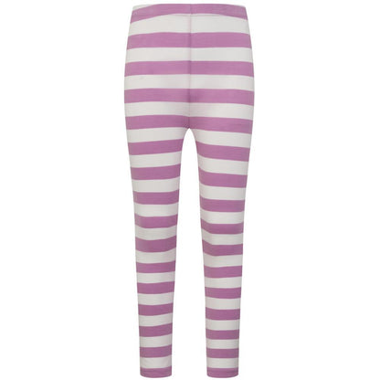 Fuchsia-Cloud - Front - Lazy Jacks Girls Stripe Leggings