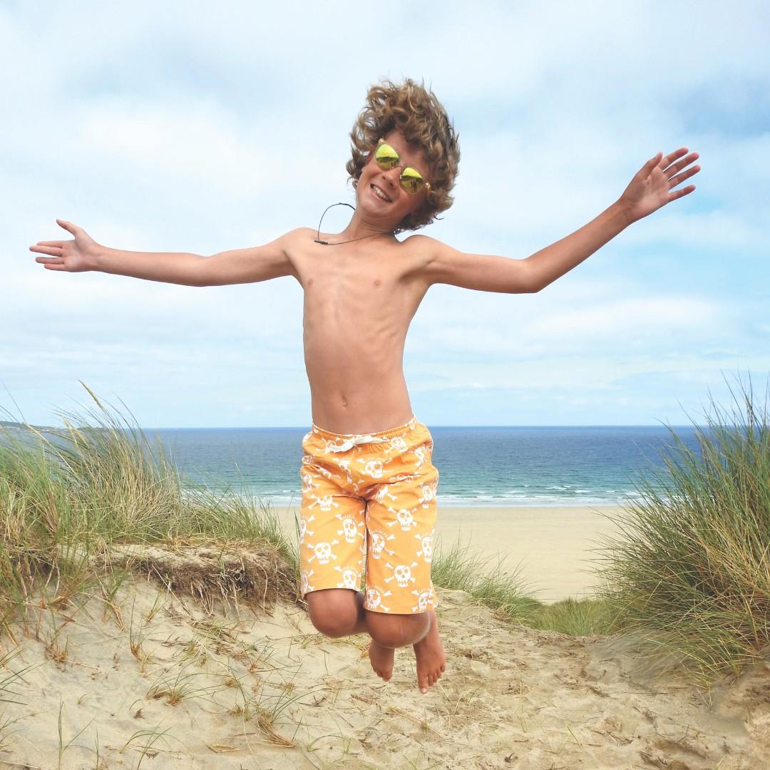 Yellow-Yellow - Back - Lazy Jacks Boys Printed Board Shorts