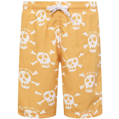 Yellow - Front - Lazy Jacks Boys Printed Board Shorts