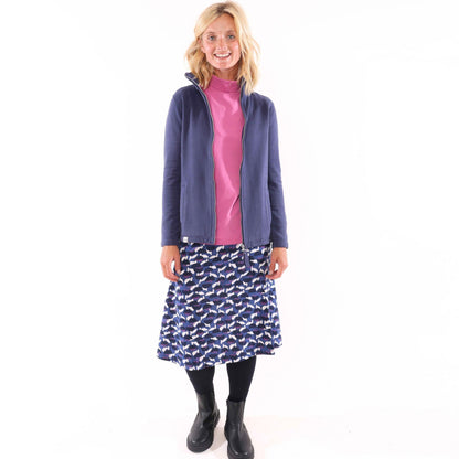 Blue - Back - Lazy Jacks Womens-Ladies Stem Jersey Skirt