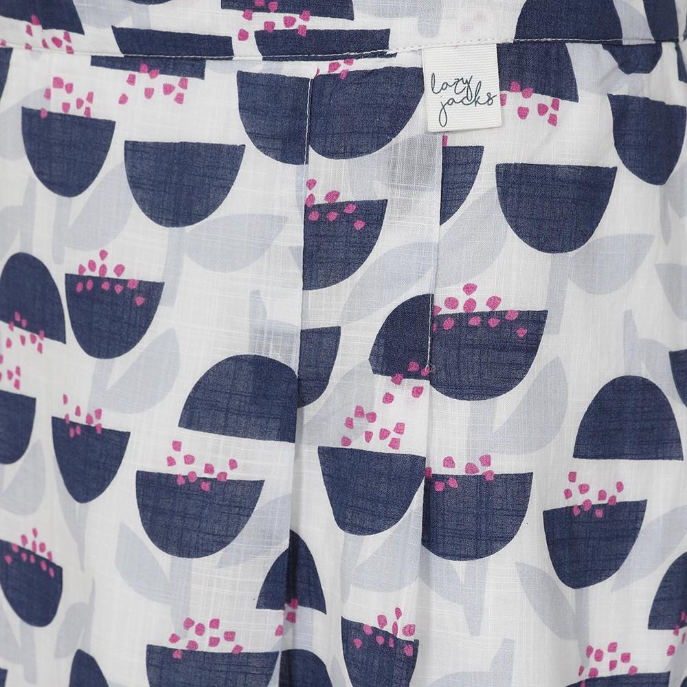 White - Back - Lazy Jacks Womens-Ladies Stem Cotton Skirt