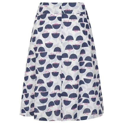 White - Side - Lazy Jacks Womens-Ladies Stem Cotton Skirt