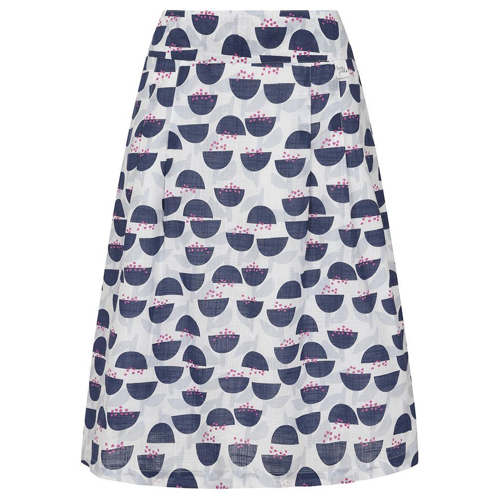 White - Front - Lazy Jacks Womens-Ladies Stem Cotton Skirt