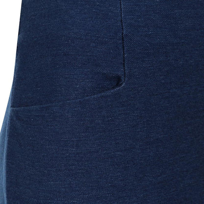 Indigo - Back - Lazy Jacks Womens-Ladies Cotton Skirt