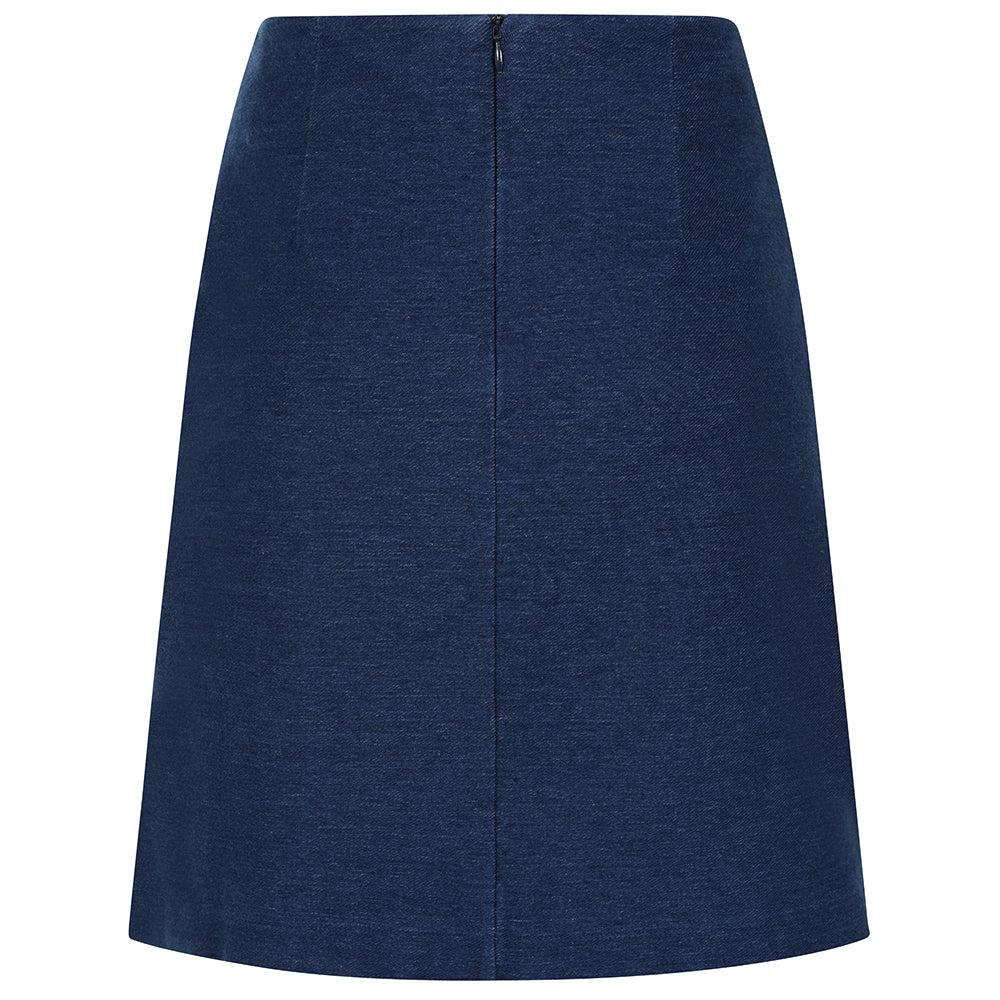 Indigo - Side - Lazy Jacks Womens-Ladies Cotton Skirt