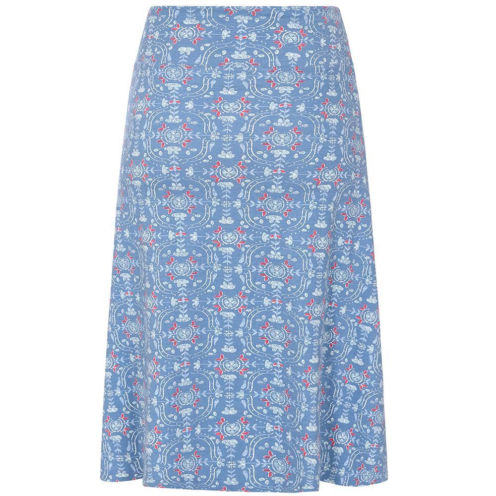 Blue-Red - Lifestyle - Lazy Jacks Womens-Ladies Tile Jersey Skirt