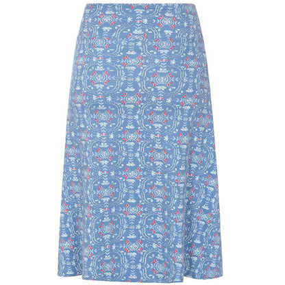 Blue-Red - Lifestyle - Lazy Jacks Womens-Ladies Tile Jersey Skirt
