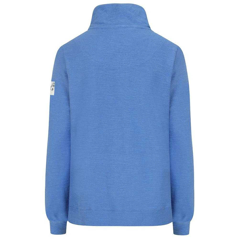 Blue - Back - Lazy Jacks Womens-Ladies Quarter Zip Sweatshirt