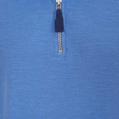 Blue - Side - Lazy Jacks Womens-Ladies Quarter Zip Sweatshirt