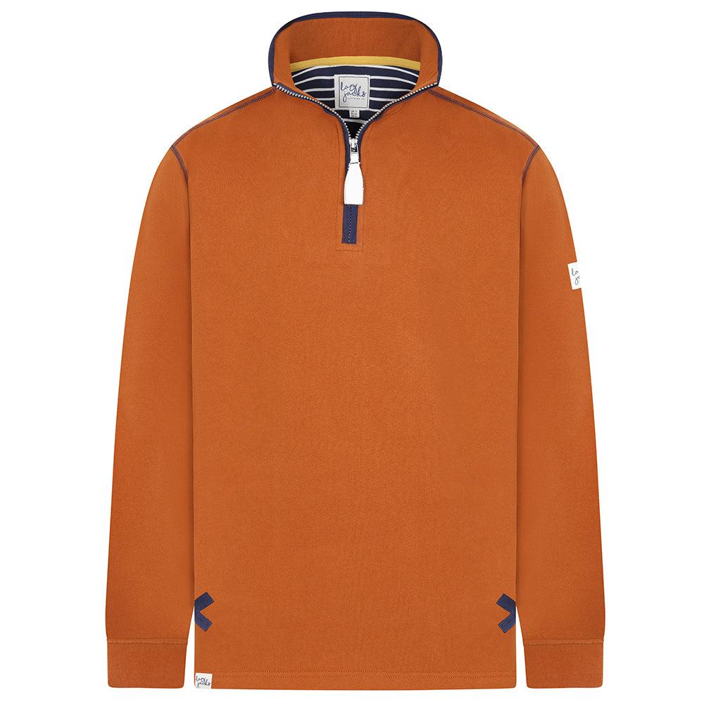 Orange - Front - Lazy Jacks Womens-Ladies Quarter Zip Sweatshirt