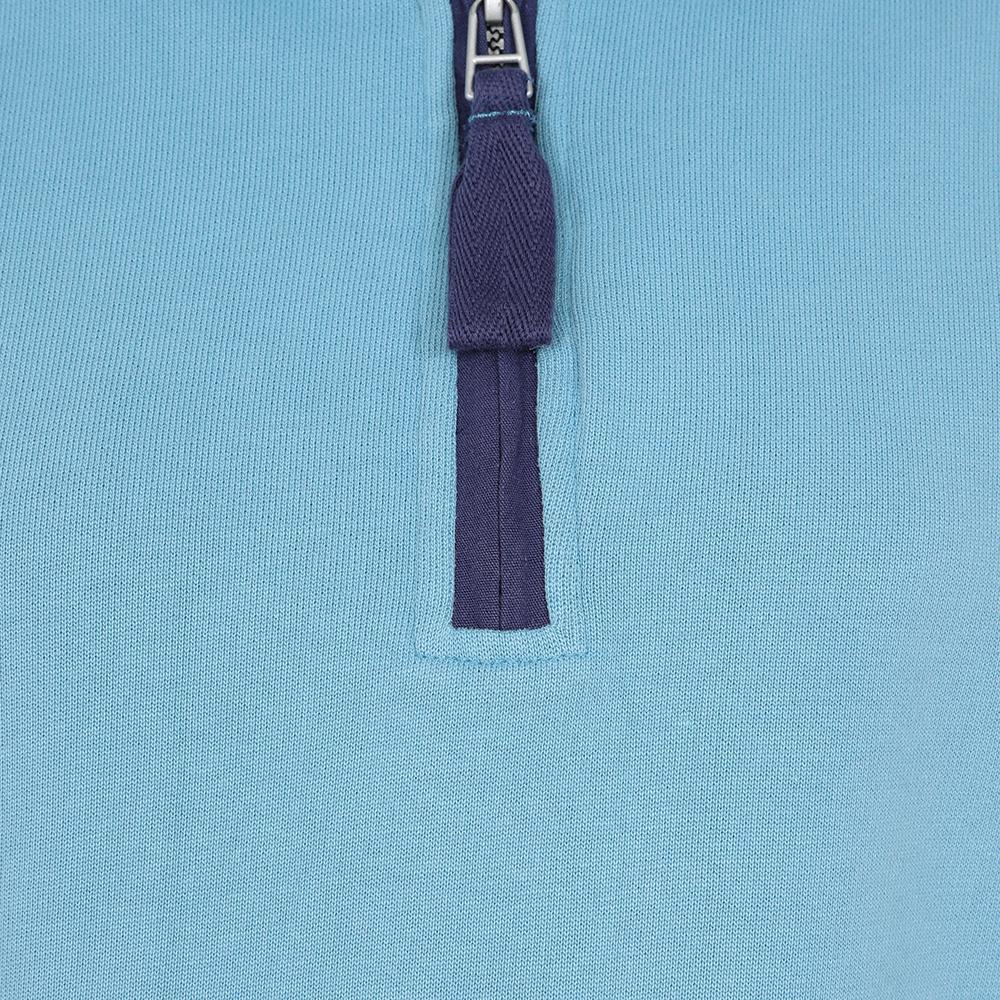 Niagara Blue - Side - Lazy Jacks Womens-Ladies Quarter Zip Sweatshirt