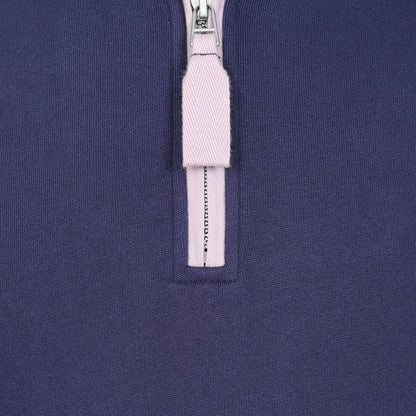 Twilight-Pink - Side - Lazy Jacks Womens-Ladies Quarter Zip Sweatshirt