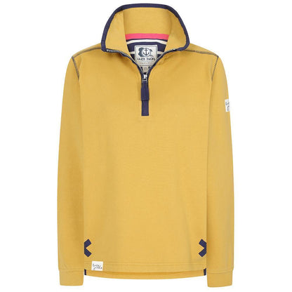 Heather - Front - Lazy Jacks Womens-Ladies Quarter Zip Sweatshirt