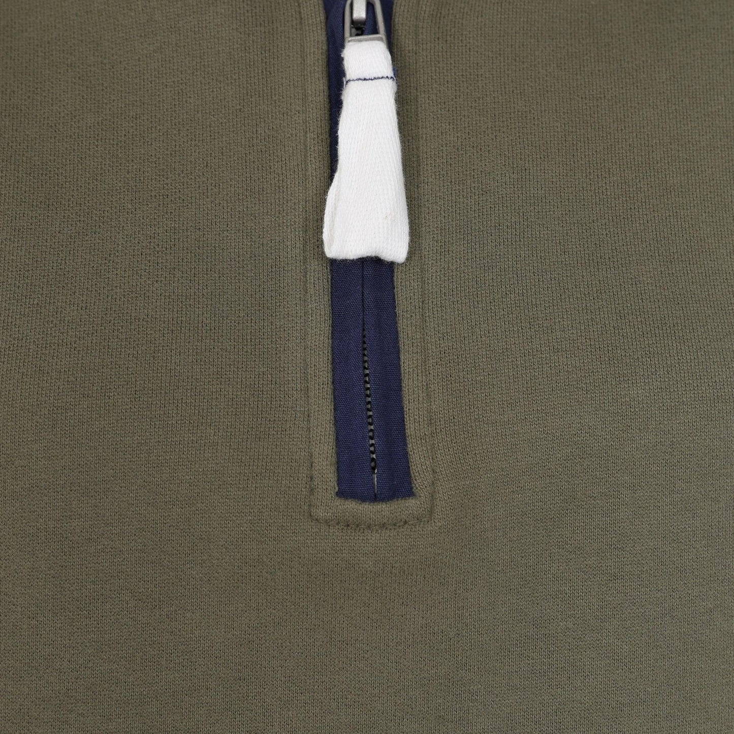 Khaki Green - Side - Lazy Jacks Womens-Ladies Quarter Zip Sweatshirt