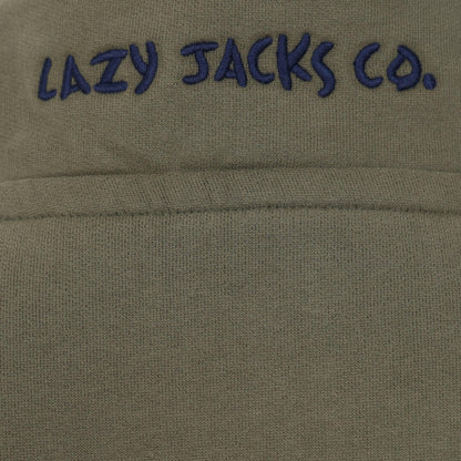 Khaki Green - Pack Shot - Lazy Jacks Womens-Ladies Quarter Zip Sweatshirt