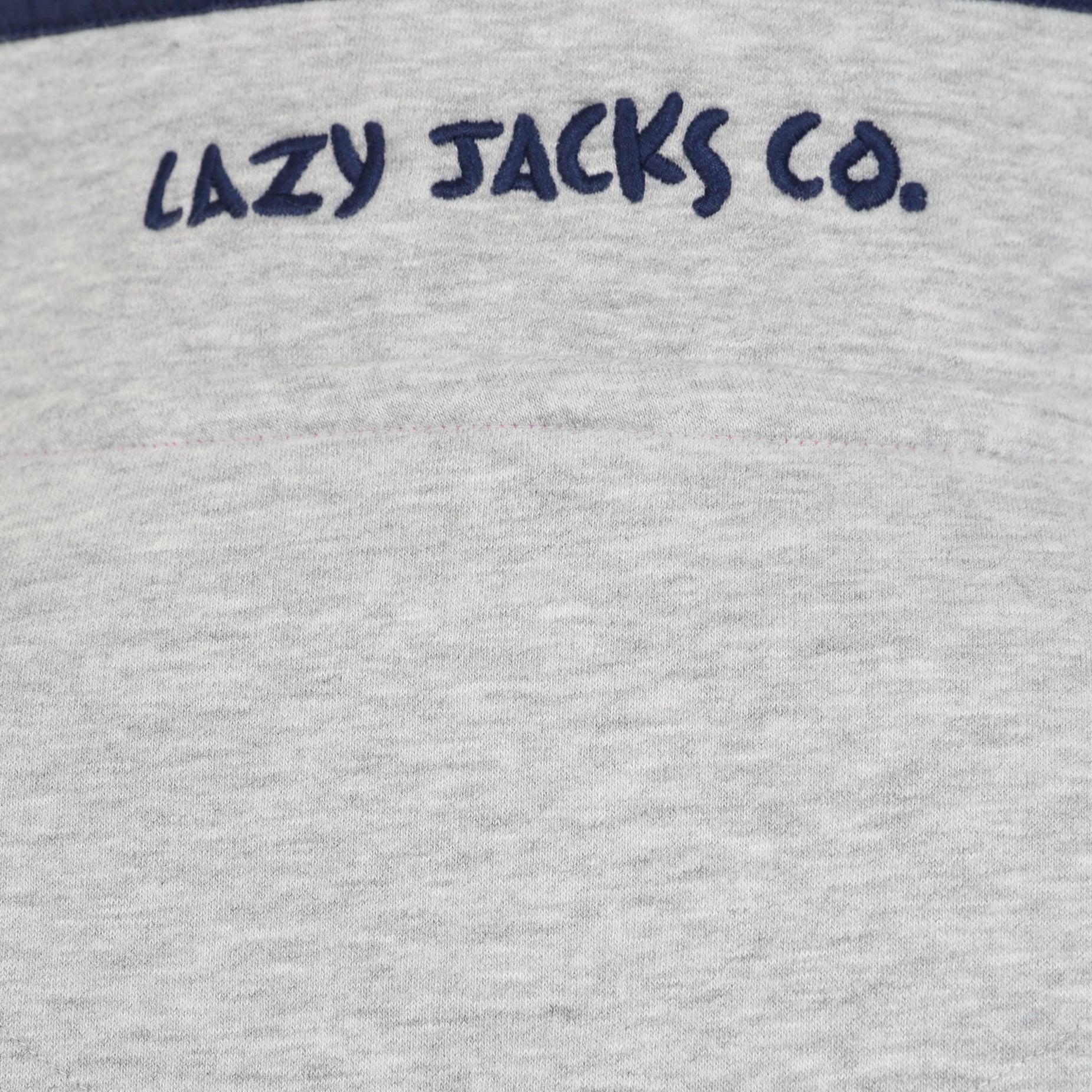 Grey Marl - Pack Shot - Lazy Jacks Womens-Ladies Quarter Zip Sweatshirt