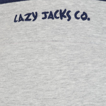 Grey Marl - Pack Shot - Lazy Jacks Womens-Ladies Quarter Zip Sweatshirt
