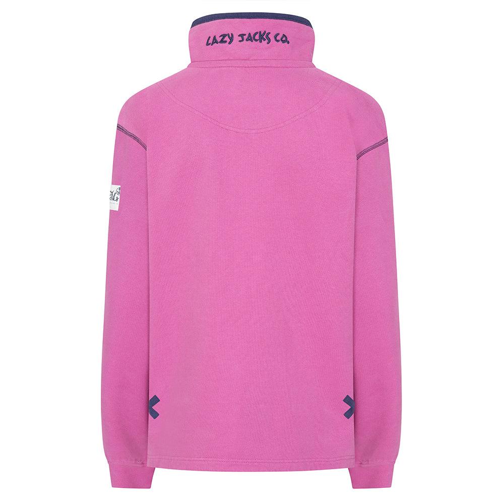 Raspberry - Lifestyle - Lazy Jacks Womens-Ladies Quarter Zip Sweatshirt