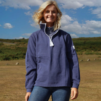 Twilight - Back - Lazy Jacks Womens-Ladies Quarter Zip Sweatshirt