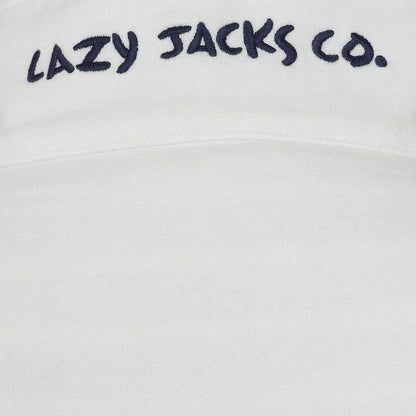 White - Pack Shot - Lazy Jacks Womens-Ladies Quarter Zip Sweatshirt