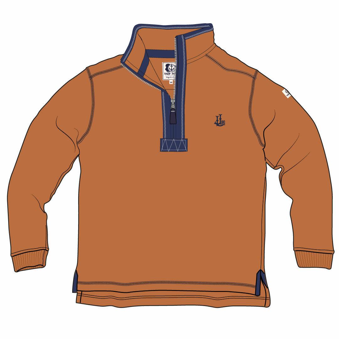 Saffron - Front - Lazy Jacks Mens Quarter Zip Sweatshirt