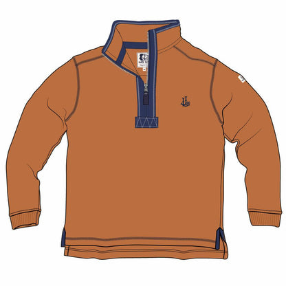 Saffron - Front - Lazy Jacks Mens Quarter Zip Sweatshirt