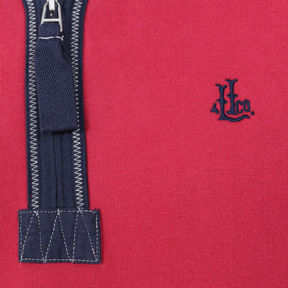 Rouge - Back - Lazy Jacks Mens Quarter Zip Sweatshirt