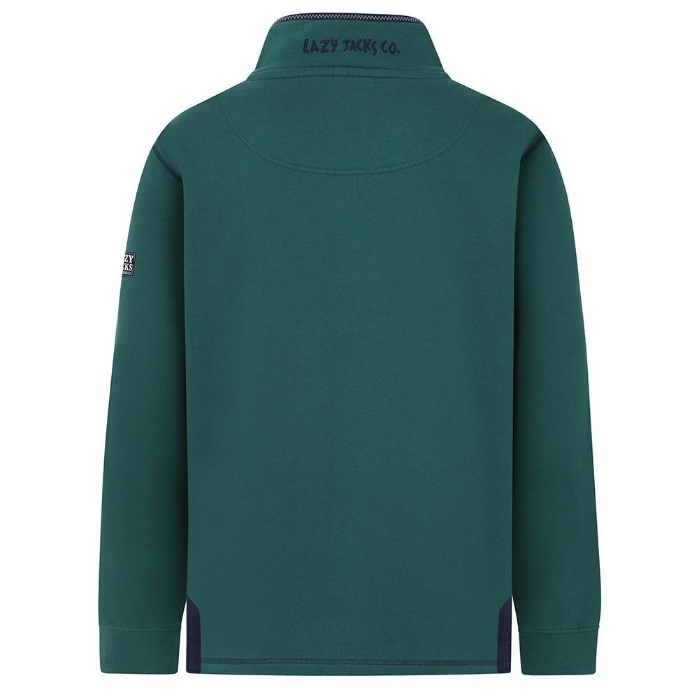 Forest - Back - Lazy Jacks Mens Quarter Zip Sweatshirt