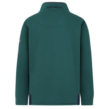 Forest - Back - Lazy Jacks Mens Quarter Zip Sweatshirt
