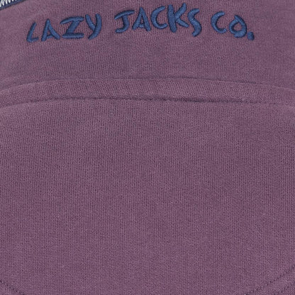 Grape - Pack Shot - Lazy Jacks Mens Quarter Zip Sweatshirt