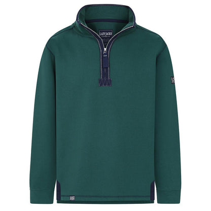 Forest - Front - Lazy Jacks Mens Quarter Zip Sweatshirt