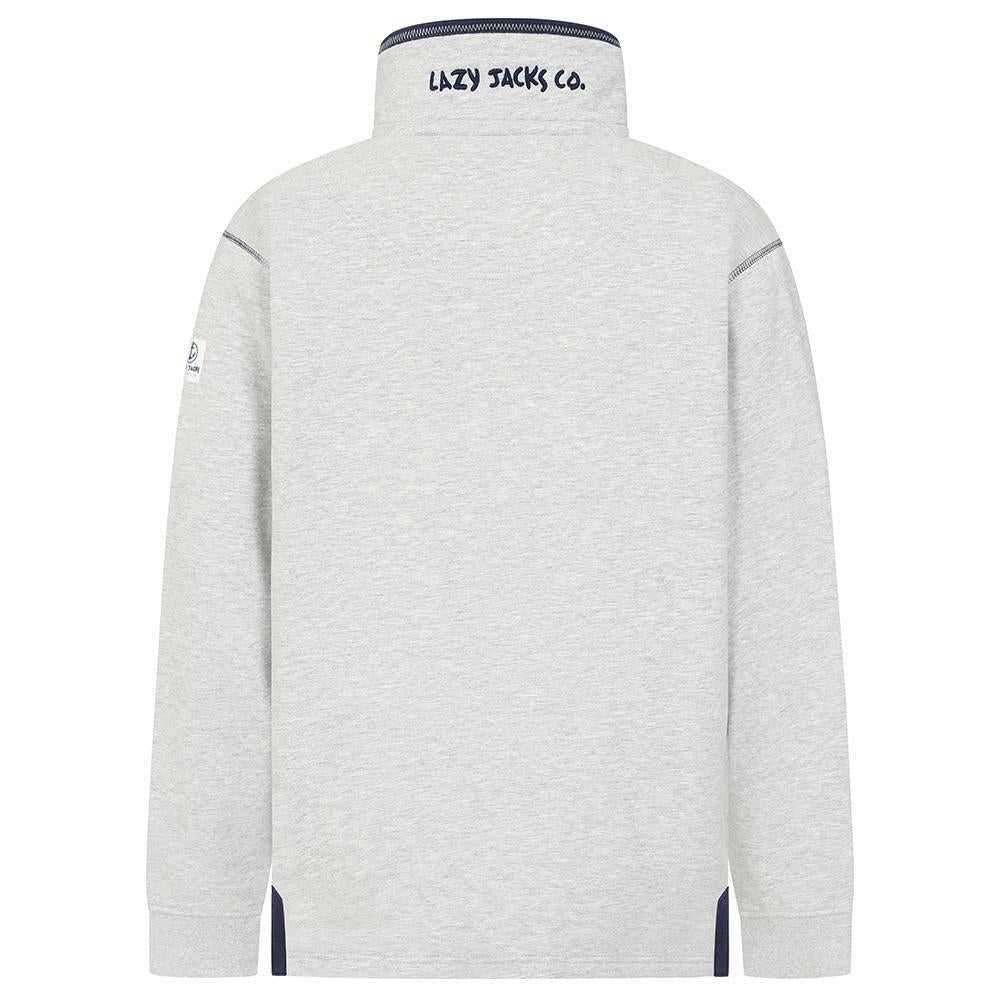 Grey Marl - Lifestyle - Lazy Jacks Mens Quarter Zip Sweatshirt