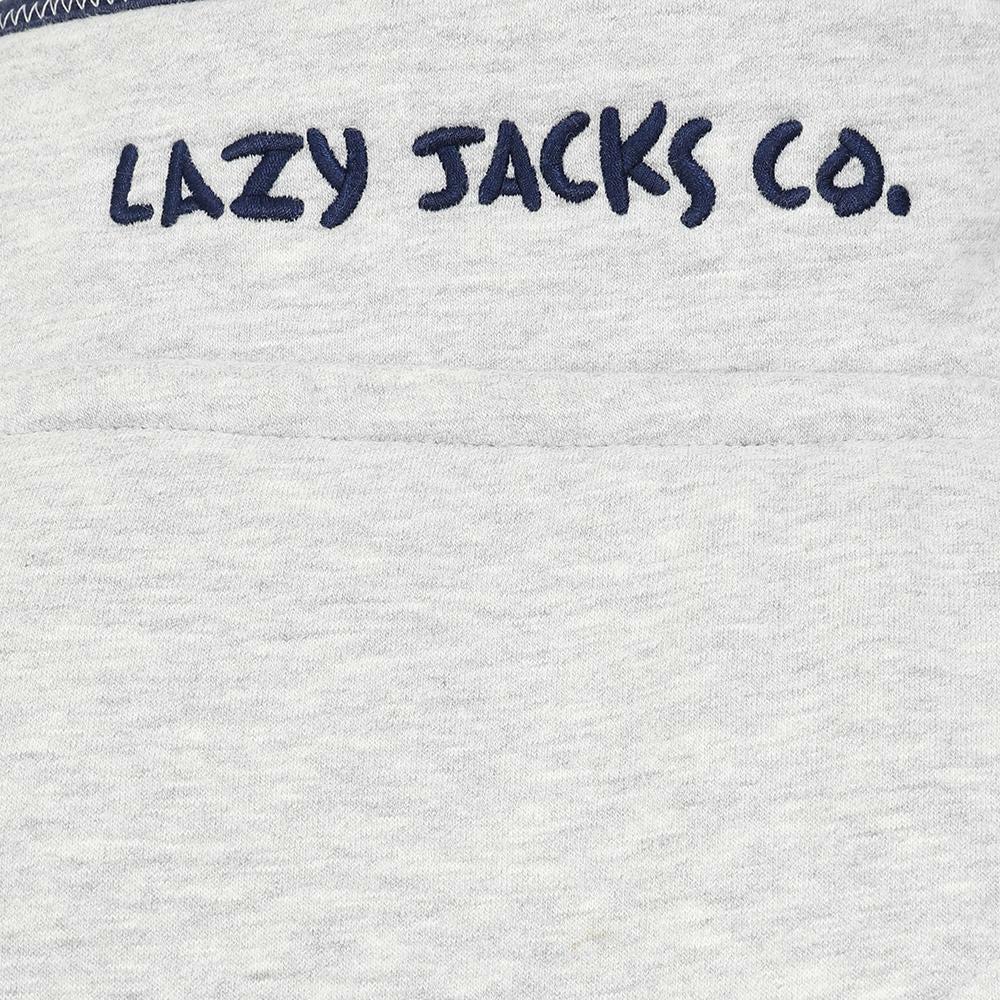 Grey Marl - Pack Shot - Lazy Jacks Mens Quarter Zip Sweatshirt
