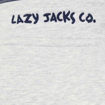 Grey Marl - Pack Shot - Lazy Jacks Mens Quarter Zip Sweatshirt