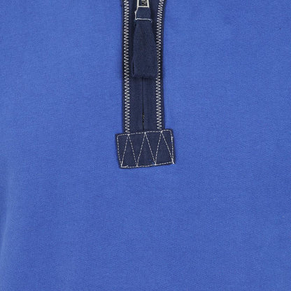 Royal Blue - Back - Lazy Jacks Mens Quarter Zip Sweatshirt