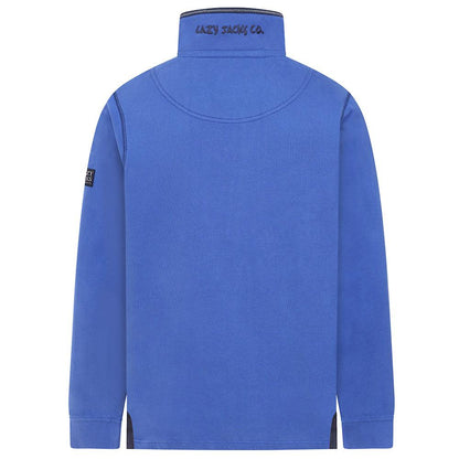 Royal Blue - Side - Lazy Jacks Mens Quarter Zip Sweatshirt