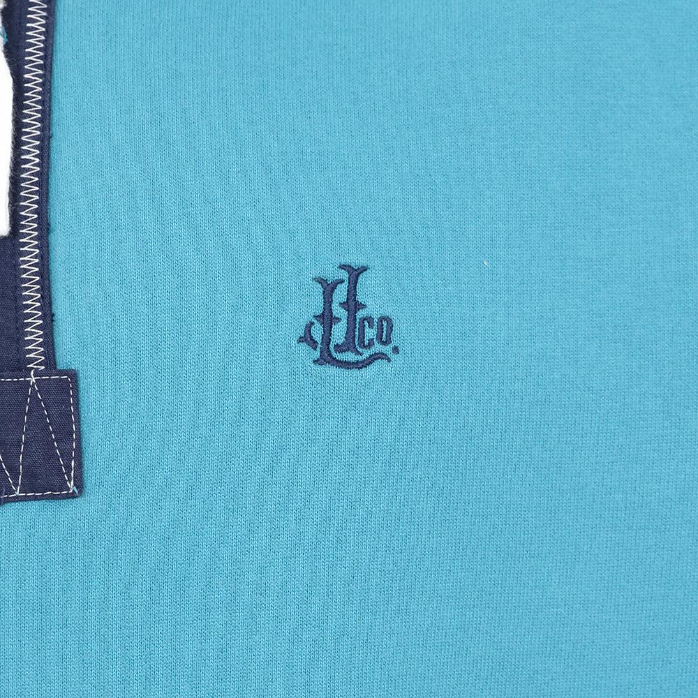 Teal - Lifestyle - Lazy Jacks Mens Quarter Zip Sweatshirt
