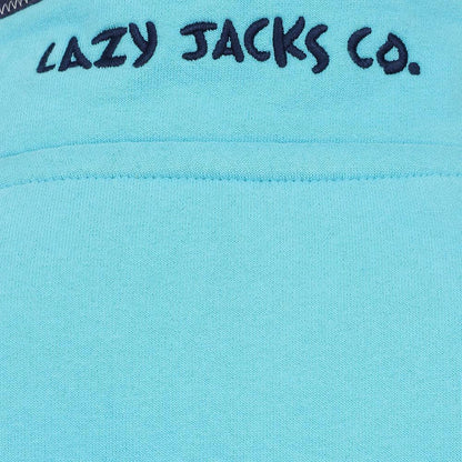 Turquoise - Lifestyle - Lazy Jacks Mens Quarter Zip Sweatshirt